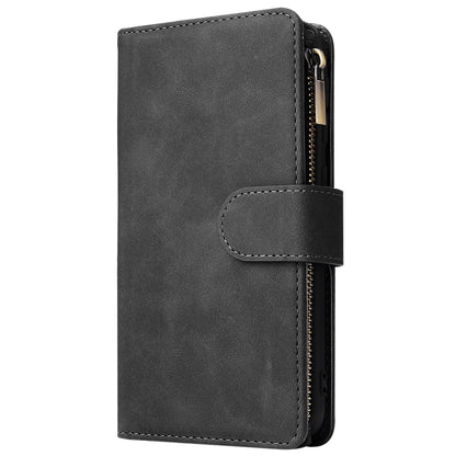 Multifunctional Retro Frosted Horizontal Flip Leather Case with Card Slot & Holder & Zipper Wallet & Photo Frame & Lanyard, Compatible with Samsung Galaxy A20e