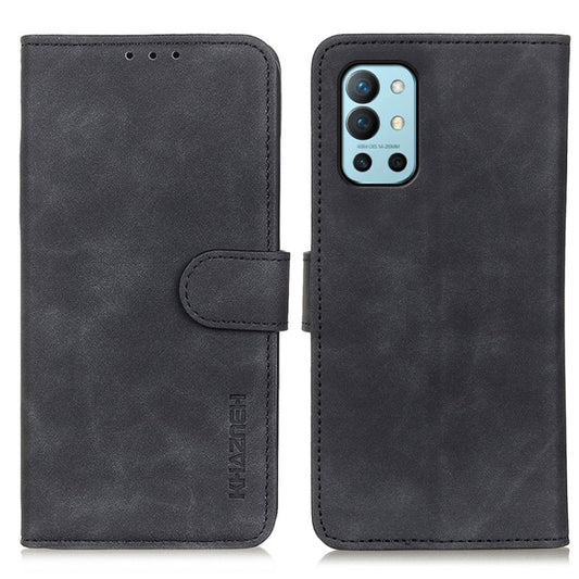 KHAZNEH Retro Texture PU + TPU Horizontal Flip Leather Case with Holder & Card Slots & Wallet, Compatible with OnePlus 9R