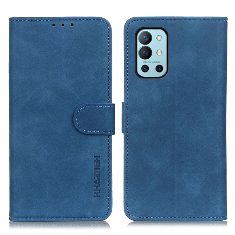 KHAZNEH Retro Texture PU + TPU Horizontal Flip Leather Case with Holder & Card Slots & Wallet, Compatible with OnePlus 9R