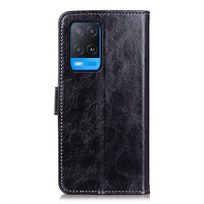Retro Crazy Horse Texture Horizontal Flip Leather Case with Holder & Card Slots & Photo Frame & Wallet, Compatible with OPPO A54 4G