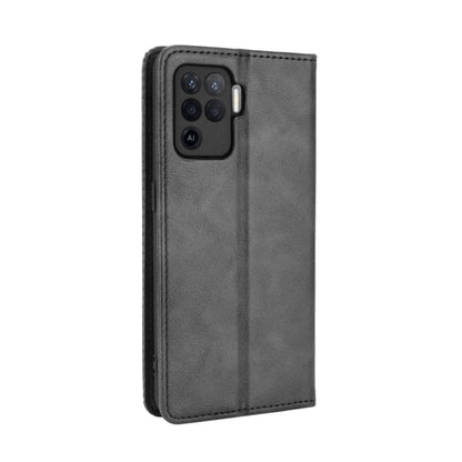 Magnetic Buckle Retro Crazy Horse Texture Horizontal Flip Leather Case with Holder & Card Slots & Photo Frame, Compatible with OPPO A94 4G / F19 Pro 4G / Reno5 F