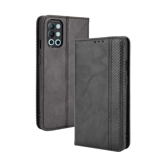 Magnetic Buckle Retro Crazy Horse Texture Horizontal Flip Leather Case with Holder & Card Slots & Photo Frame, Compatible with OnePlus 9R
