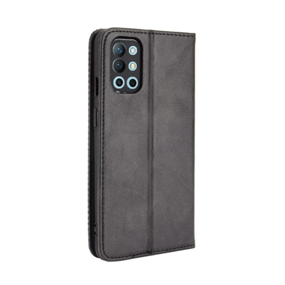 Magnetic Buckle Retro Crazy Horse Texture Horizontal Flip Leather Case with Holder & Card Slots & Photo Frame, Compatible with OnePlus 9R