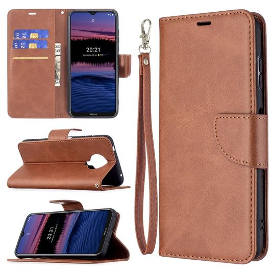 Retro Lambskin Texture Pure Color Horizontal Flip PU Leather Case with Holder & Card Slots & Wallet & Lanyard, For Nokia G20