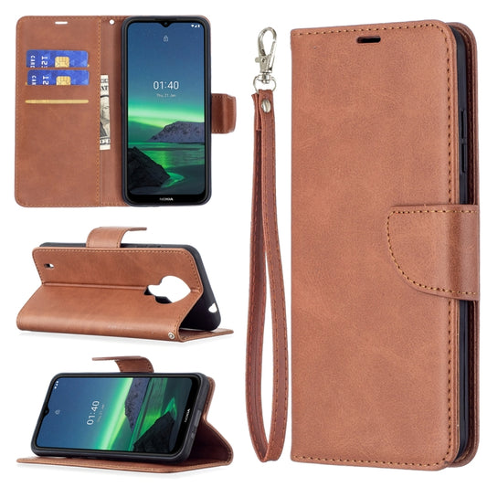 Retro Lambskin Texture Pure Color Horizontal Flip PU Leather Case with Holder & Card Slots & Wallet & Lanyard, For Nokia 1.4