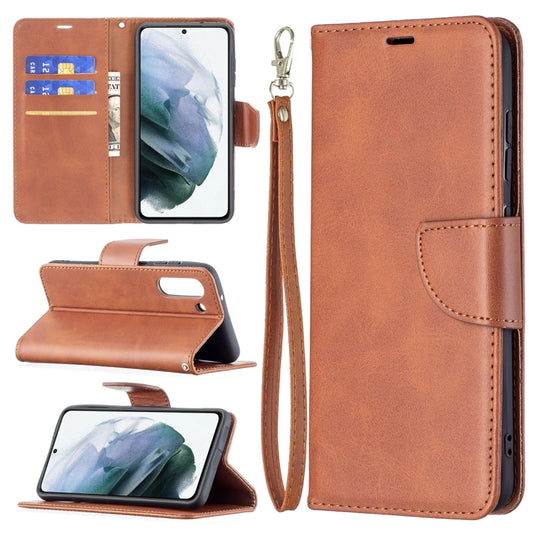 Retro Lambskin Texture Pure Color Horizontal Flip PU Leather Case with Holder & Card Slots & Wallet & Lanyard, For Samsung Galaxy S21 FE