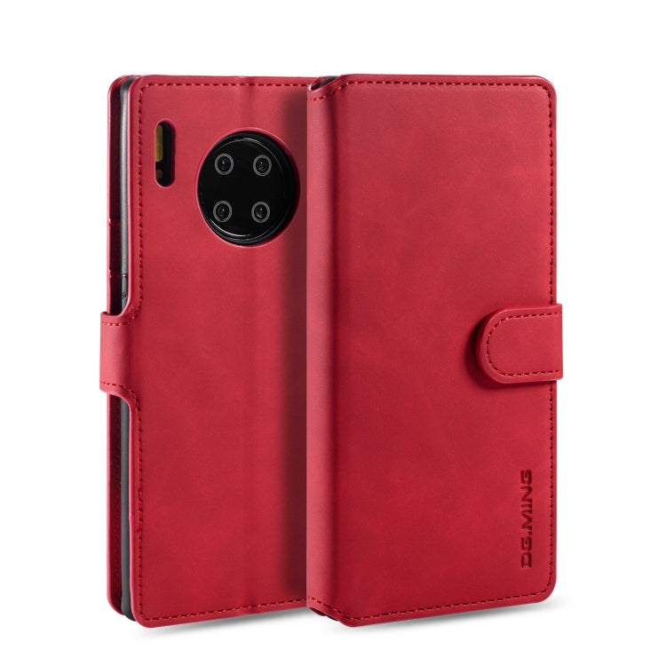 DG.MING Retro Oil Side Horizontal Flip Case with Holder & Card Slots & Wallet, Compatible with Huawei Mate 30 Pro