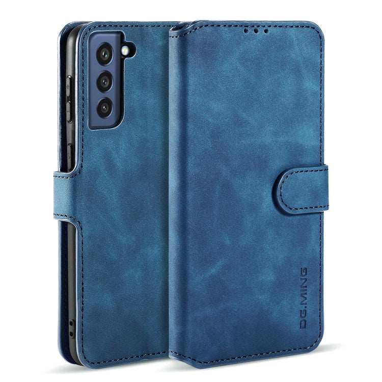 DG.MING Retro Oil Side Horizontal Flip Leather Case with Holder & Card Slots & Wallet, Compatible with Samsung Galaxy S21 FE
