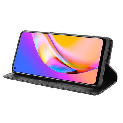 Magnetic Buckle Retro Crazy Horse Texture Horizontal Flip Leather Case with Holder & Card Slots & Photo Frame, Compatible with OPPO A94 5G / Reno5Z 5G / F19 Pro+ 5G