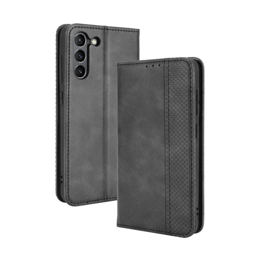Magnetic Buckle Retro Crazy Horse Texture Horizontal Flip Leather Case with Holder & Card Slots & Photo Frame, Compatible with Samsung Galaxy S21 FE