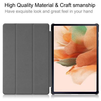 Custer Painted PU Leather Case with Sleep / Wake-up Function & 3-Fold Holder, For Samsung Galaxy Tab S7 Lite T730 / T735