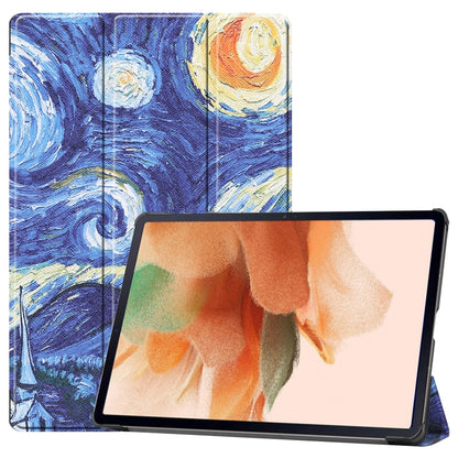Custer Painted PU Leather Case with Sleep / Wake-up Function & 3-Fold Holder, For Samsung Galaxy Tab S7 Lite T730 / T735