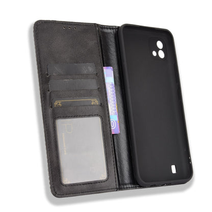 Magnetic Buckle Retro Crazy Horse Texture Horizontal Flip Leather Case with Holder & Card Slots & Photo Frame, Compatible with OPPO Realme C11 2021 / Realme C20 / Realme C20a