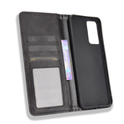 Magnetic Buckle Retro Crazy Horse Texture Horizontal Flip Leather Case with Holder & Card Slots & Photo Frame, Compatible with vivo V21 5G / 4G