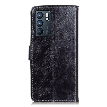 Retro Crazy Horse Texture Horizontal Flip Leather Case with Holder & Card Slots & Photo Frame & Wallet, Compatible with OPPO Reno6 5G
