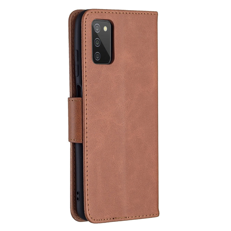 Retro Lambskin Texture Pure Color Horizontal Flip PU Leather Case with Holder & Card Slots & Wallet & Lanyard, For Samsung Galaxy A03s 164mm