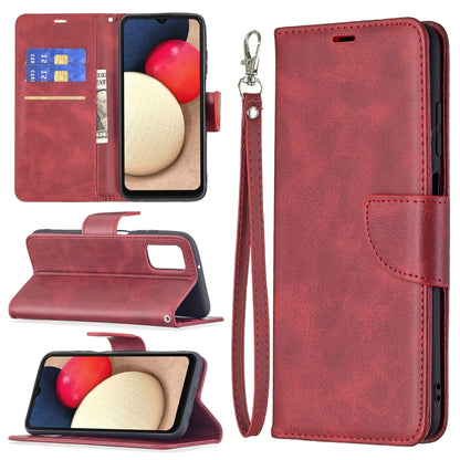 Retro Lambskin Texture Pure Color Horizontal Flip PU Leather Case with Holder & Card Slots & Wallet & Lanyard, For Samsung Galaxy A03s 164mm