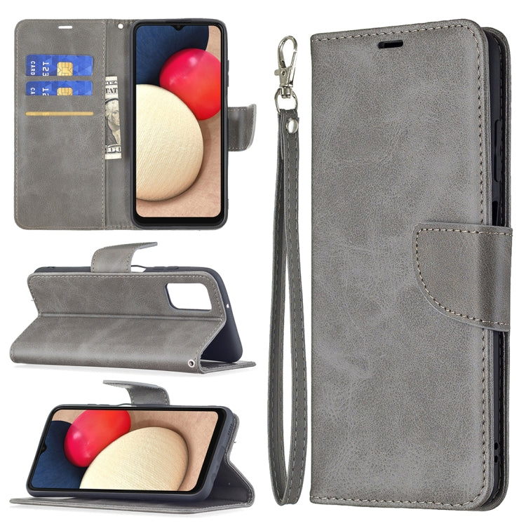 Retro Lambskin Texture Pure Color Horizontal Flip PU Leather Case with Holder & Card Slots & Wallet & Lanyard, For Samsung Galaxy A03s 164mm