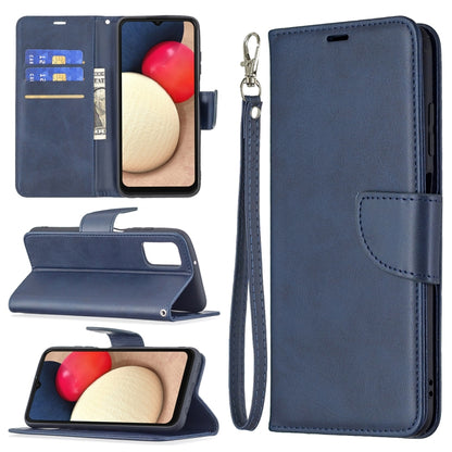 Retro Lambskin Texture Pure Color Horizontal Flip PU Leather Case with Holder & Card Slots & Wallet & Lanyard, For Samsung Galaxy A03s 164mm