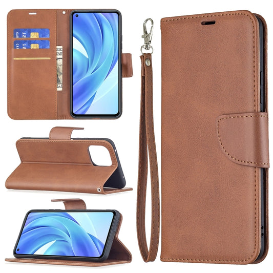 Retro Lambskin Texture Pure Color Horizontal Flip PU Leather Case with Holder & Card Slots & Wallet & Lanyard, For Xiaomi Mi 11 Lite
