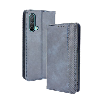 Magnetic Buckle Retro Crazy Horse Texture Horizontal Flip Leather Case with Holder & Card Slots & Photo Frame, Compatible with OnePlus Nord CE 5G