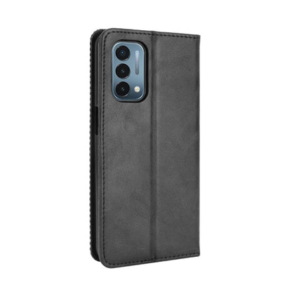 Magnetic Buckle Retro Crazy Horse Texture Horizontal Flip Leather Case with Holder & Card Slots & Photo Frame, Compatible with OnePlus Nord N200 5G