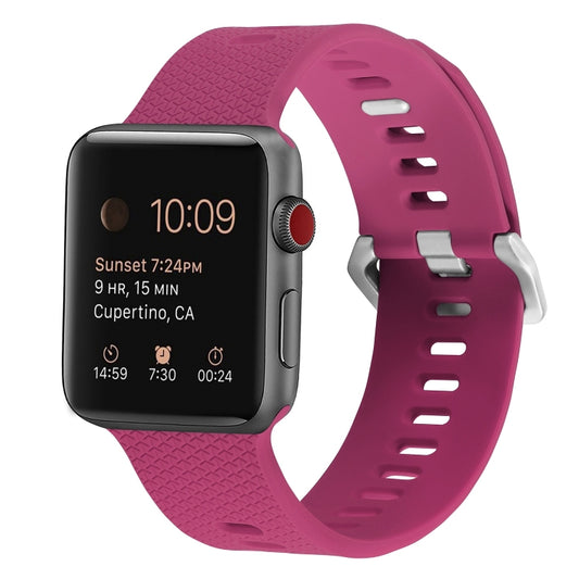 Silicone Replacement Strap Watchband Compatible with Apple Watch Series, 7 45mm / 6 & SE & 5 & 4 44mm / 3 & 2 & 1 42mm