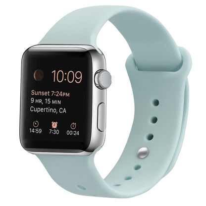 Silicone Replacement Strap Watchband Compatible with Apple Watch Series, 7 41mm / 6 & SE & 5 & 4 40mm / 3 & 2 & 1 38mm