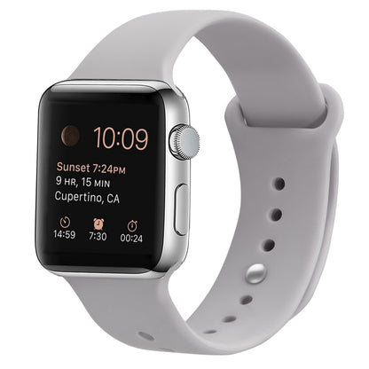 Silicone Replacement Strap Watchband Compatible with Apple Watch Series, 7 41mm / 6 & SE & 5 & 4 40mm / 3 & 2 & 1 38mm