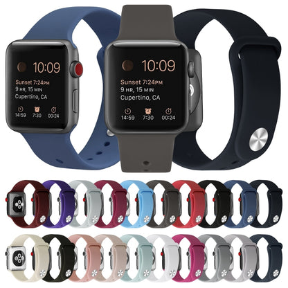 Silicone Replacement Strap Watchband Compatible with Apple Watch Series, 7 41mm / 6 & SE & 5 & 4 40mm / 3 & 2 & 1 38mm