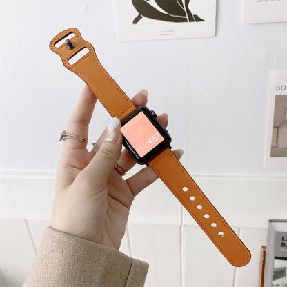 8-shape Buckle Retro Leather Replacement Strap Watchband Compatible with Apple Watch Series, 7 45mm / 6 & SE & 5 & 4 44mm / 3 & 2 & 1 42mm