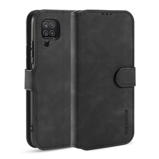 DG.MING Retro Oil Side Horizontal Flip Leather Case with Holder & Card Slots & Wallet, Compatible with Samsung Galaxy A22 4G