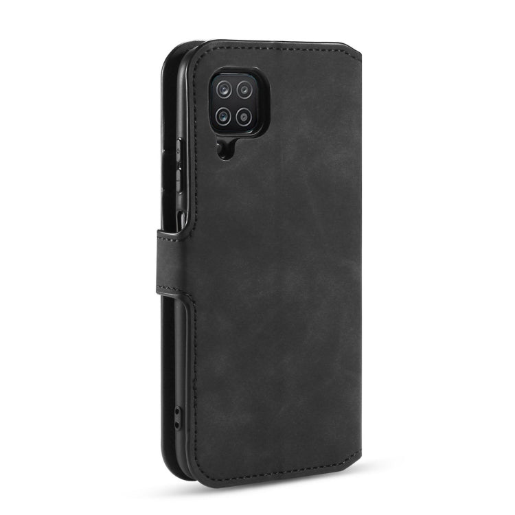 DG.MING Retro Oil Side Horizontal Flip Leather Case with Holder & Card Slots & Wallet, Compatible with Samsung Galaxy A22 4G