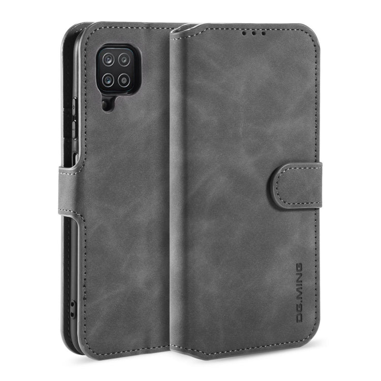 DG.MING Retro Oil Side Horizontal Flip Leather Case with Holder & Card Slots & Wallet, Compatible with Samsung Galaxy A22 4G