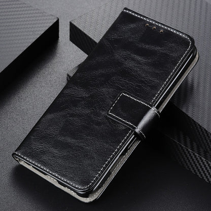 Retro Crazy Horse Texture Horizontal Flip Leather Case with Holder & Card Slots & Photo Frame & Wallet, Compatible with OPPO A16