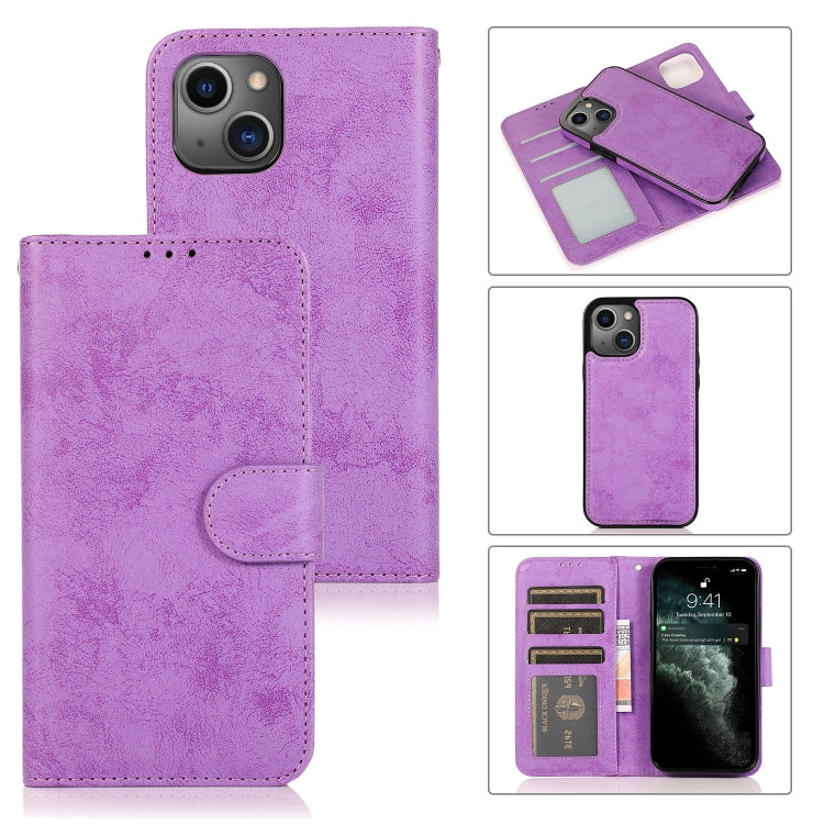 Retro 2 in 1 Detachable Horizontal Flip Leather Case with Card Slots & Wallet