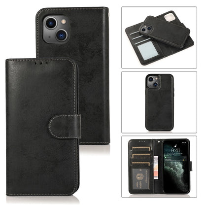 Retro 2 in 1 Detachable Horizontal Flip Leather Case with Card Slots & Wallet