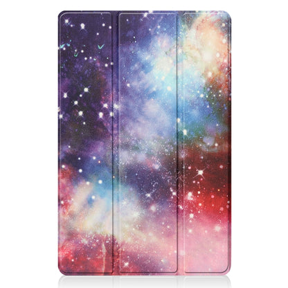 Custer Painted PU Leather Case with Sleep / Wake-up Function & 3-Fold Holder