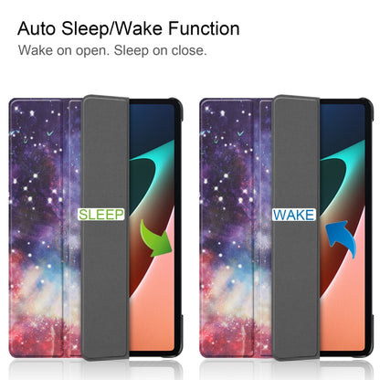 Custer Painted PU Leather Case with Sleep / Wake-up Function & 3-Fold Holder