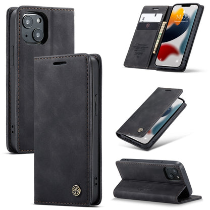 CaseMe-013 Multifunctional Retro Frosted Horizontal Flip Leather Case with Card Slot & Holder & Wallet, Compatible with iPhone 13 mini