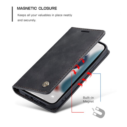 CaseMe-013 Multifunctional Retro Frosted Horizontal Flip Leather Case with Card Slot & Holder & Wallet, Compatible with iPhone 13 mini