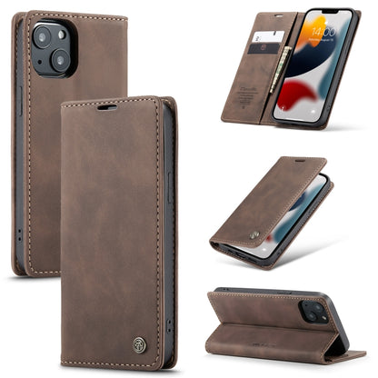 CaseMe-013 Multifunctional Retro Frosted Horizontal Flip Leather Case with Card Slot & Holder & Wallet, Compatible with iPhone 13 mini