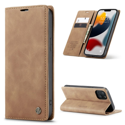 CaseMe-013 Multifunctional Retro Frosted Horizontal Flip Leather Case with Card Slot & Holder & Wallet, Compatible with iPhone 13 mini