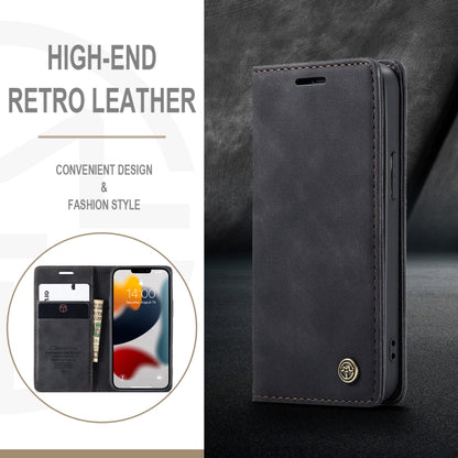 CaseMe-013 Multifunctional Retro Frosted Horizontal Flip Leather Case with Card Slot & Holder & Wallet, Compatible with iPhone 13
