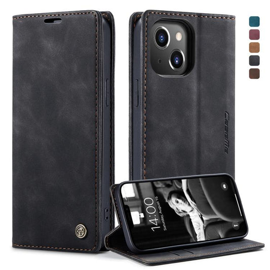 CaseMe-013 Multifunctional Retro Frosted Horizontal Flip Leather Case with Card Slot & Holder & Wallet, Compatible with iPhone 13