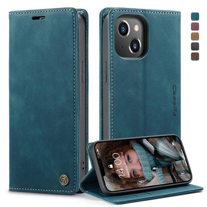 CaseMe-013 Multifunctional Retro Frosted Horizontal Flip Leather Case with Card Slot & Holder & Wallet, Compatible with iPhone 13