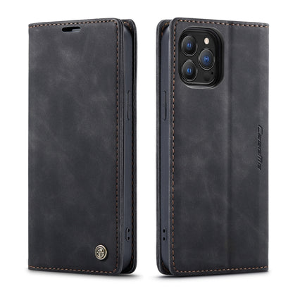 CaseMe-013 Multifunctional Retro Frosted Horizontal Flip Leather Case with Card Slot & Holder & Wallet, Compatible with iPhone 13 Pro