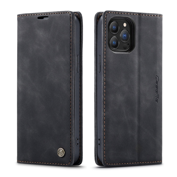 CaseMe-013 Multifunctional Retro Frosted Horizontal Flip Leather Case with Card Slot & Holder & Wallet, Compatible with iPhone 13 Pro Max