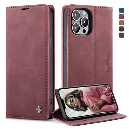 CaseMe-013 Multifunctional Retro Frosted Horizontal Flip Leather Case with Card Slot & Holder & Wallet, Compatible with iPhone 13 Pro Max