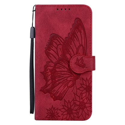 Retro Skin Feel Butterflies Embossing Horizontal Flip Leather Case with Holder & Card Slots & Wallet